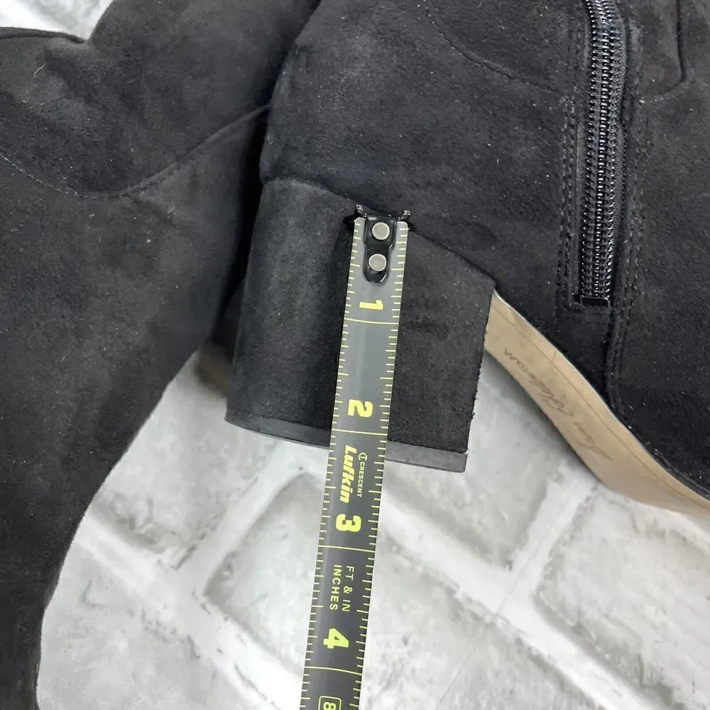 Sam Edelman Vinney Women's Size 8.5 Black Round Toe Stretch Knee High Boots
